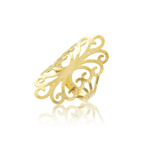 Tarnish Resistant, Nickel free and Hypoallergenic for Sensitive skin, Apparel and Accessories, Jewelry, Rings Ring Finished in 18K Yellow Gold Women Jewelry 66018 6