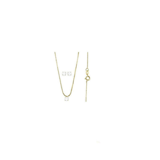 Tarnish Resistant, Nickel free and Hypoallergenic for Sensitive skin, Apparel and Accessories, Jewelry, Jewelry Sets CZ Set Finished in 18K Yellow Gold Women Jewelry 71565