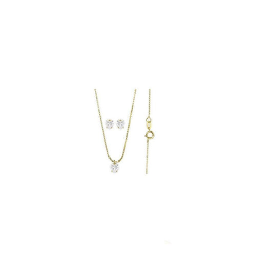 Tarnish Resistant, Nickel free and Hypoallergenic for Sensitive skin, Apparel and Accessories, Jewelry, Jewelry Sets CZ Set Finished in 18K Yellow Gold Women Jewelry 71571