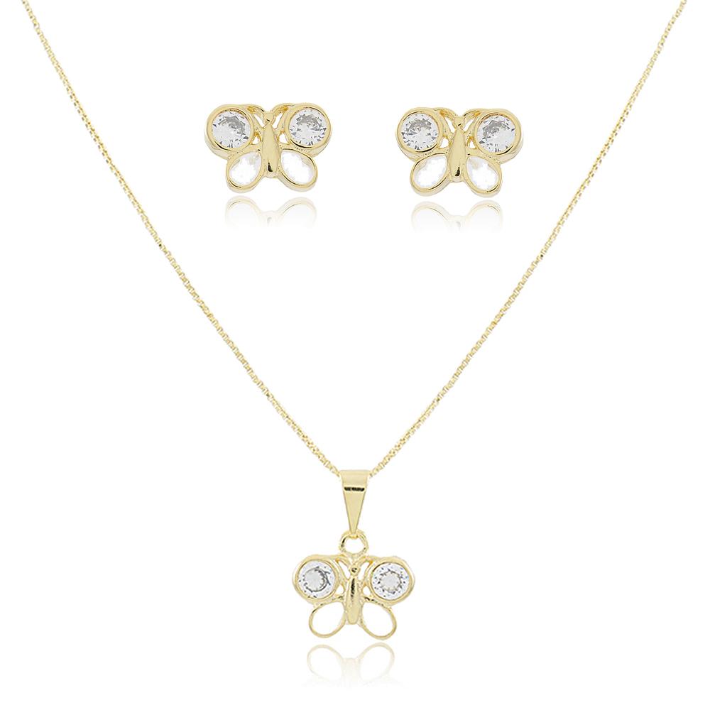 Tarnish Resistant, Nickel free and Hypoallergenic for Sensitive skin, Apparel and Accessories, Jewelry, Jewelry Sets Set Finished in 18K Yellow Gold Women Jewelry 76004