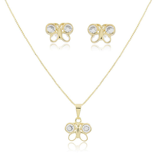 Tarnish Resistant, Nickel free and Hypoallergenic for Sensitive skin, Apparel and Accessories, Jewelry, Jewelry Sets Set Finished in 18K Yellow Gold Women Jewelry 76004