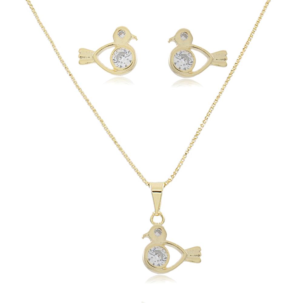 Tarnish Resistant, Nickel free and Hypoallergenic for Sensitive skin, Apparel and Accessories, Jewelry, Jewelry Sets Set Finished in 18K Yellow Gold Women Jewelry 76007