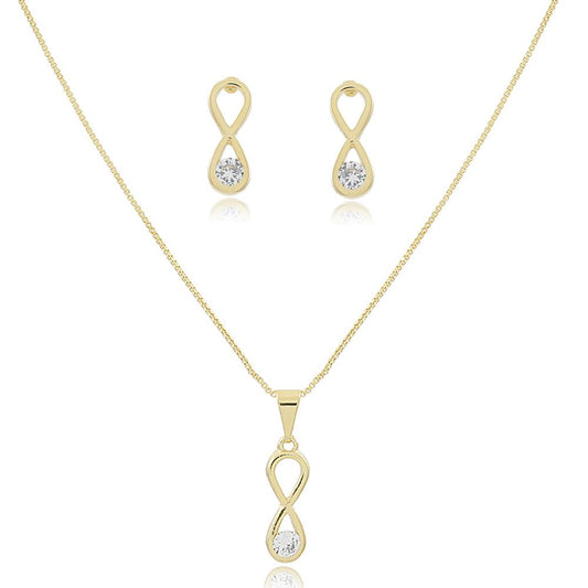 Tarnish Resistant, Nickel free and Hypoallergenic for Sensitive skin, Apparel and Accessories, Jewelry, Jewelry Sets Set Finished in 18K Yellow Gold Women Jewelry 76010