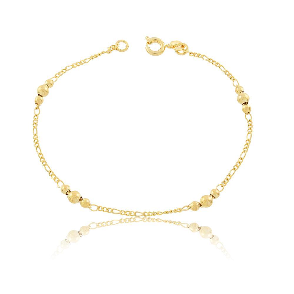 Tarnish Resistant, Nickel free and Hypoallergenic for Sensitive skin, Apparel and Accessories, Jewelry, Bracelets Spheres Bracelet Finished in 18K Yellow Gold Women Jewelry 86031