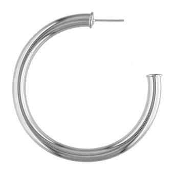 Tarnish Resistant, Nickel free and Hypoallergenic for Sensitive skin, Apparel and Accessories, Jewelry, Earrings Hoop Earring Finished in White Gold Women Jewelry 35279B